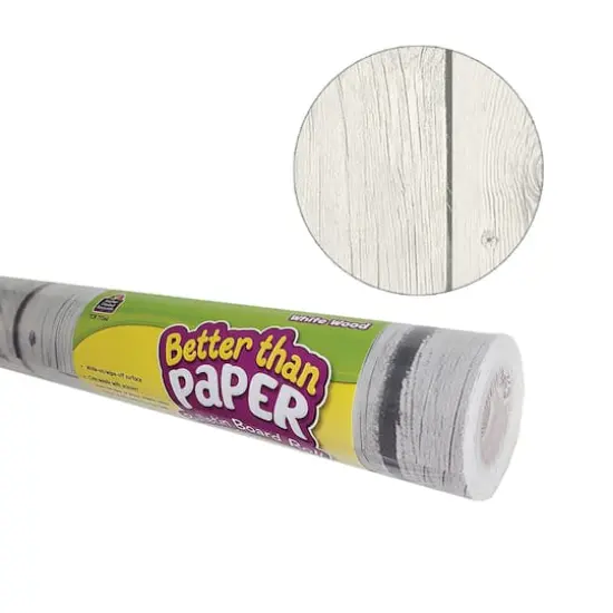 Teacher Created Resources Better Than Paper&reg; 4' x 12' White Wood Design Bulletin Board Roll, 4ct. {1}