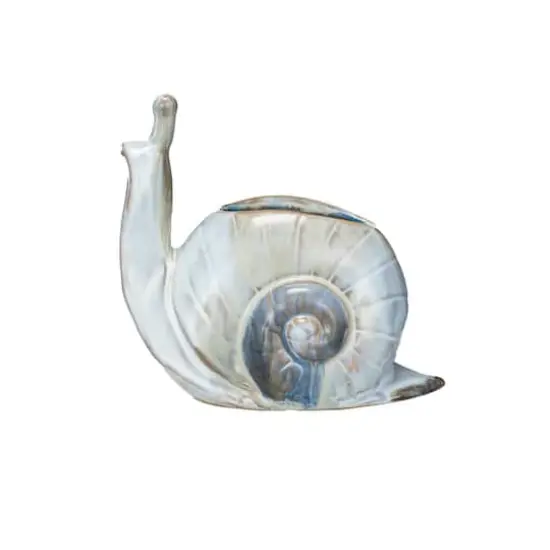 Hello Honey&reg; 7" Multicolor Reactive Glaze Stoneware Snail Vase Planter {1}