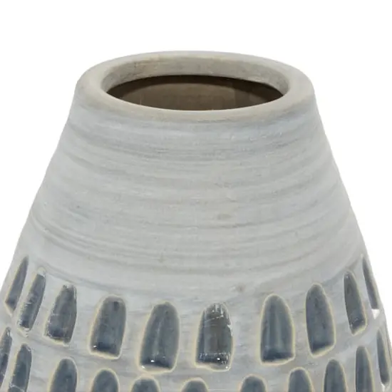 Gray Ceramic Contemporary Vase Set {4}