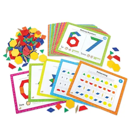 Learning Resources Pattern Block Math Activity Set {3}