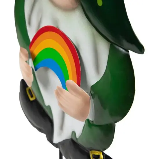27.5" Pot of Gold & Rainbow St Patrick's Day Gnomes Outdoor Garden Stakes Set {7}
