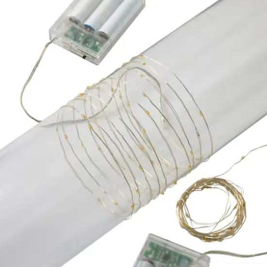 40ct. Warm White LED String Lights with Silver Wire by Ashland&reg;, 2ct. {4}