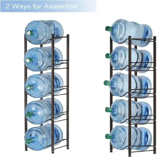 NEX&trade; Dark Brown 5 Tier 5 Gallon Metal Water Jug Holder Storage Rack {7}