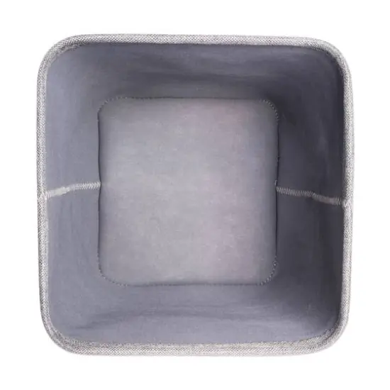 DII&reg; 11" Zig Zag Stitch Trapezoid Fabric Bins, 2ct. Gray {6}