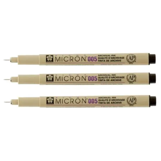 Pigma&reg; Micron&trade; Fine Line Black Pens, 3ct. {4}