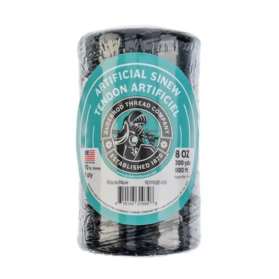 Gudebrod Artificial Sinew, 300yd. Black {1}