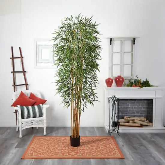 8ft. Potted Fancy Style Bamboo Silk Tree {4}