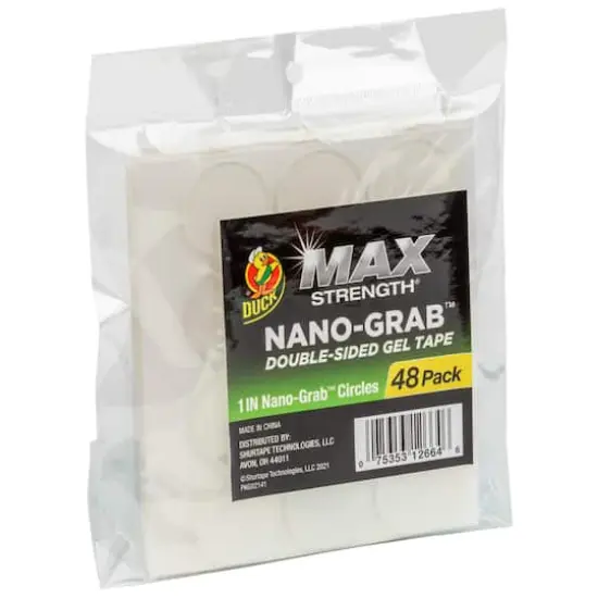 Duck Max Strength&reg; Nano-Grab&trade; 1" Clear Gel Tape Circles, 48ct. {1}