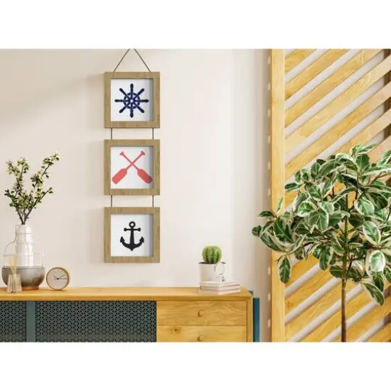 Hampton Art&trade; Rustic 6" x 6" Framed Hanging Trio {6}