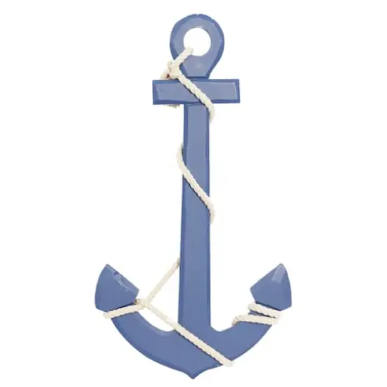 Blue Coastal Anchor Wood Wall D&eacute;cor {1}