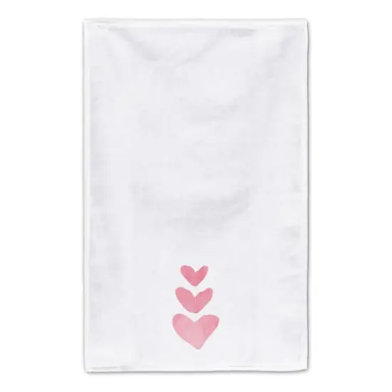 Watercolor Heart Tea Towel Set {5}