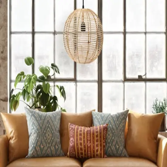 Hello Honey® Modern Boho Handwoven Rattan Globe Pendant Light {4}