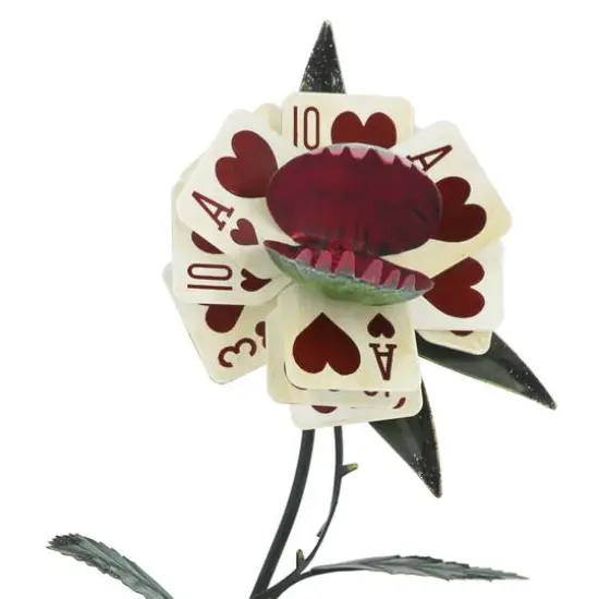10.75" Hearts Playing Card Flytrap in Checkered Pot Tabletop Décor by Ashland® {3}