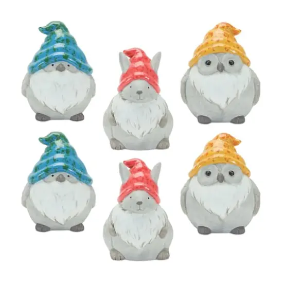 Whimsical Animal Gnome Garden Statues Set {1}