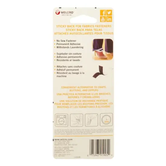 VELCRO&reg; Brand Sticky Back for Fabrics Black Tape {5}