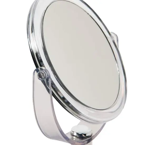 Home Details 7" Black Dual Sided 10X Magnification Rubberized Vanity Mirror Clear {4}