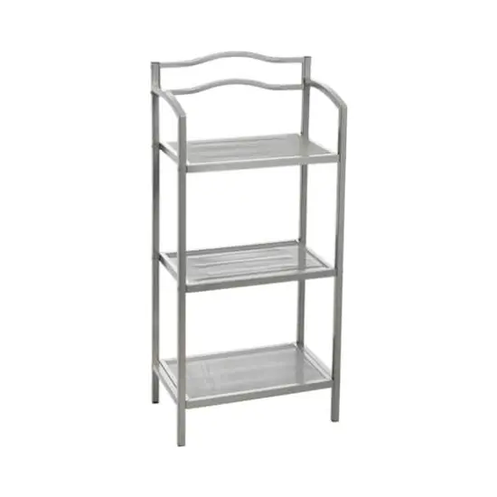 Household Essentials 3-Tier Metal Bathroom Storage Shelf Silver {1}