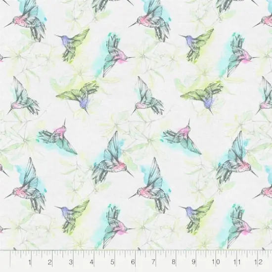 Fabric Editions Hummingbird Cotton Fabric {3}