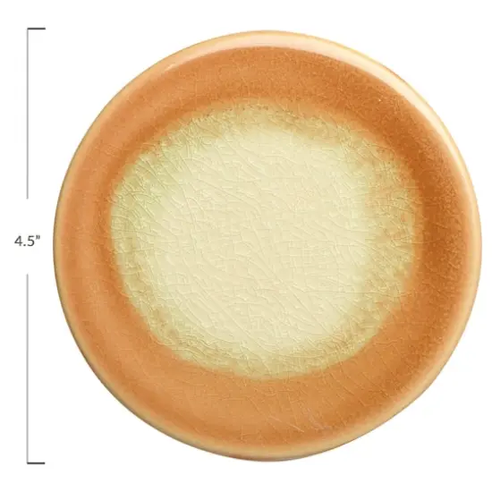 Hello Honey&reg; Reactive Glaze Stoneware Coasters Set Orange {6}