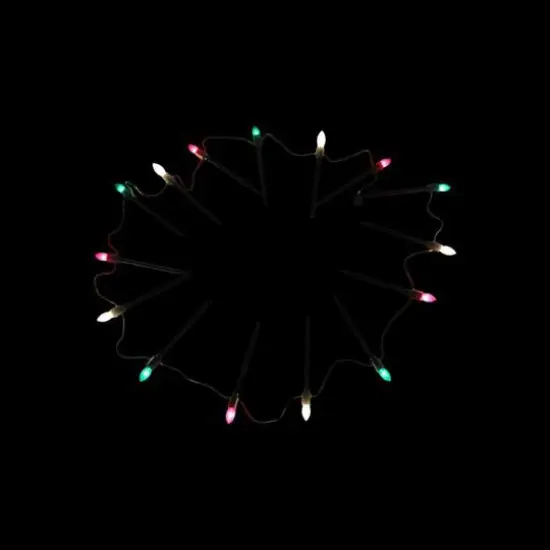 Set of 15 Lighted Red, Clear & Green C9 Christmas Pathway Marker D&eacute;cor {5}