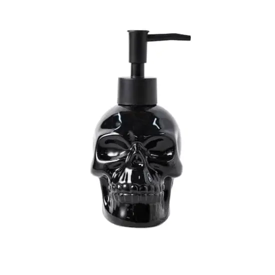 8.25oz. Black Ceramic Skull Hand Soap Dispenser by Ashland&reg; {1}