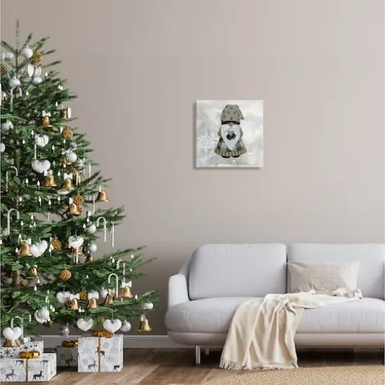 Stupell Industries Home Sweet Gnome Winter Snowflakes Canvas Wall Art {3}