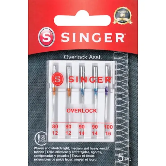SINGER&reg; Overlock Machine Needles, 5ct. {1}