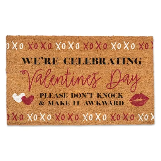 We're Celebrating Valentine's Day Doormat {1}