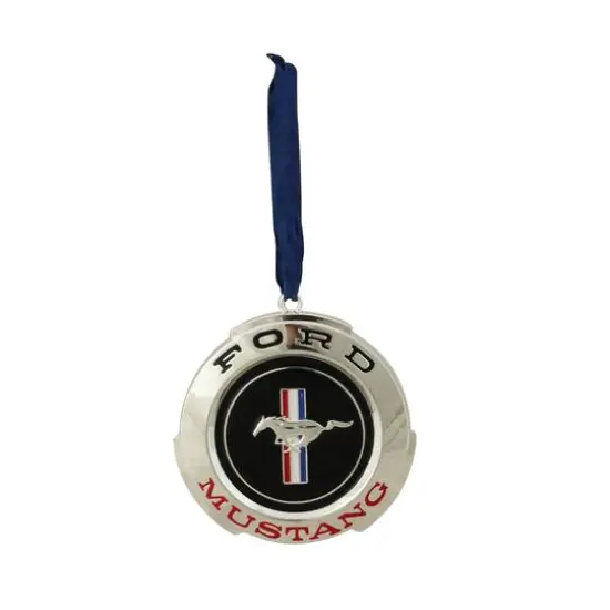 Silver Plated Ford Mustang GT Christmas Ornament {1}