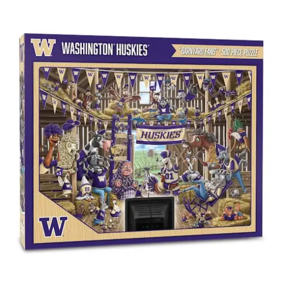 College Barnyard Fans 500 Piece Puzzle Washington Huskies {1}
