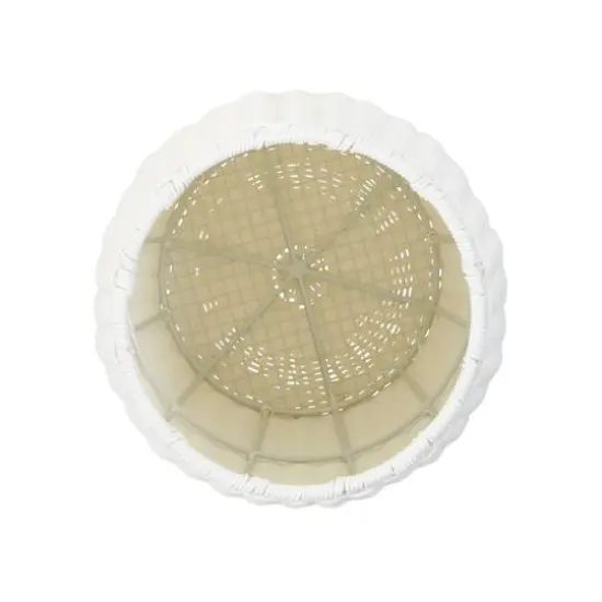 Household Essentials 24.5" White Woven Pedestal {8}