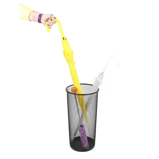 Mind Reader Black Metal Mesh Umbrella Holder Basket {5}