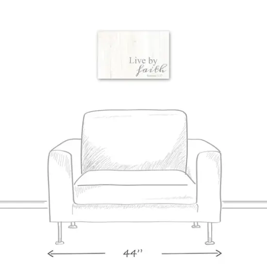 Live By Faith 12" x 18" Canvas Wall Art {6}