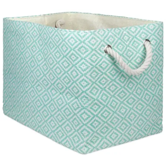DII&reg; Large Geo Diamond Rectangle Paper Bin Aqua {1}
