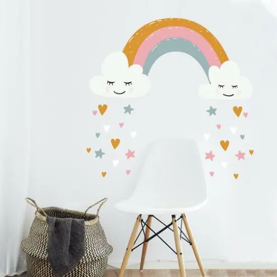 RoomMates Rainbow & Hearts Peel & Stick Giant Wall Decals {1}