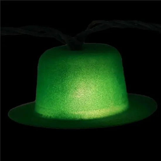 7.5ft. Green Derby Hat St. Patrick's Day String Lights {5}