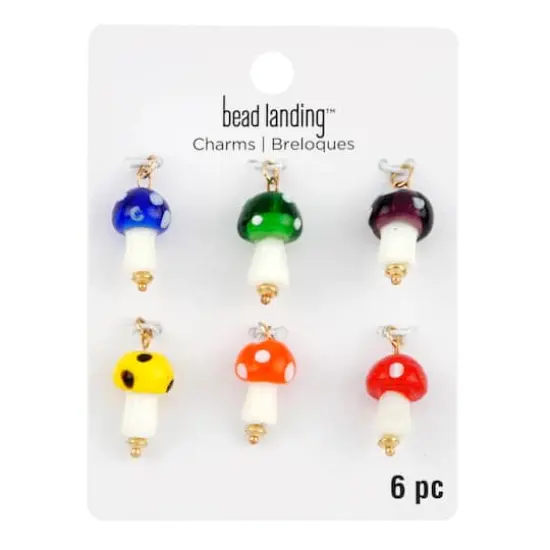 Glass Mushroom Charms by Bead Landing&trade; {1}