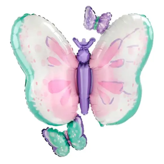SuperShape&trade; 29" Flutters Butterfly Shaped Foil Balloon {1}