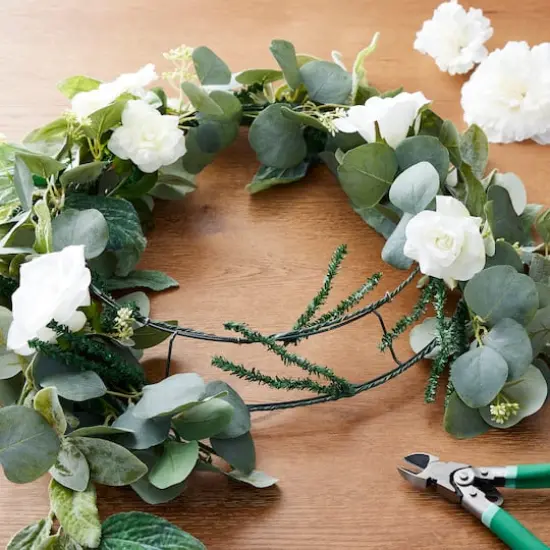 16" Wire Wreath Frame with Pine Ties by Ashland&reg; {3}