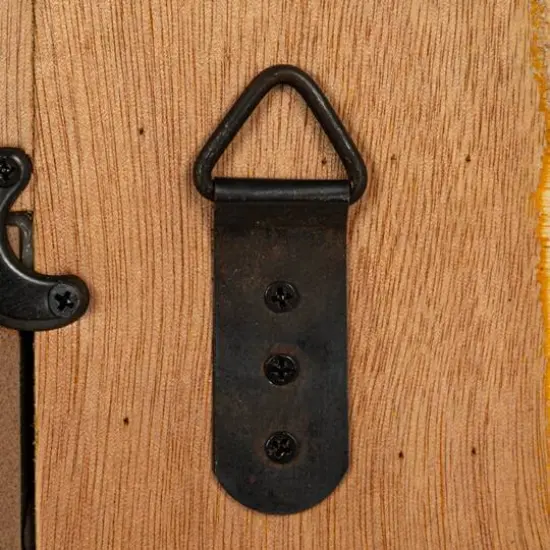 Hello Honey&reg; 28" Natural Brown Bamboo Square Wall Mirror {6}