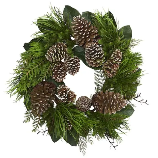 2.3ft. Pinecone & Pine Wreath {1}