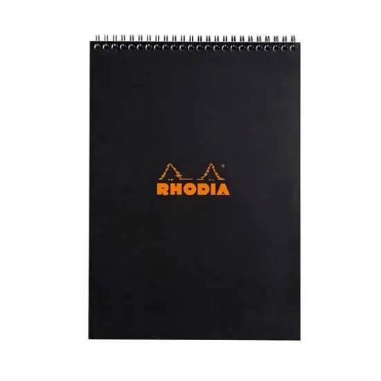 Rhodia&reg; Black Lined Wire-Bound Sketchbook, 8.25" x 11.75" {1}