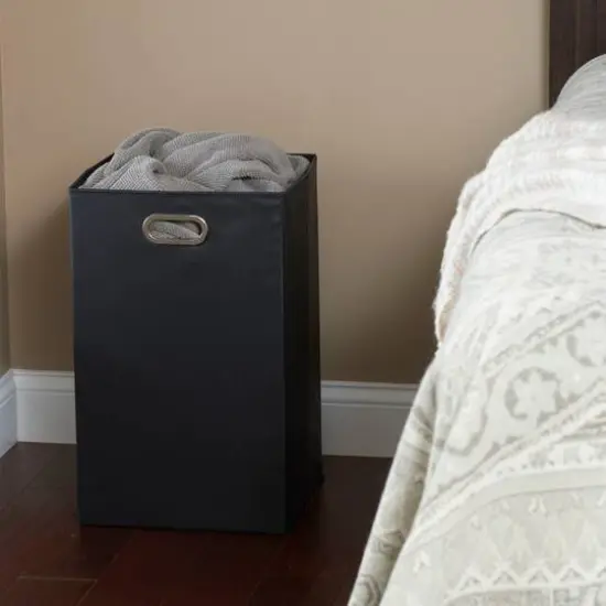Household Essentials 23" Folding Laundry Hamper Black {3}