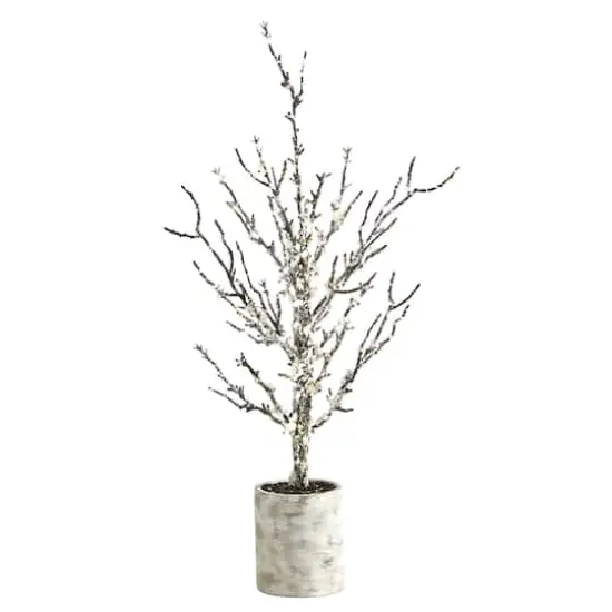 24" Unlit Snowed Twig Artificial Christmas Tree in Decorative Planter {1}