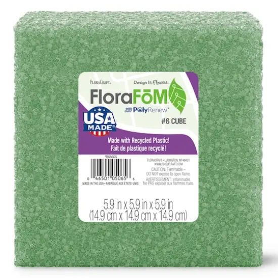FloraCraft&reg; FloraFōM&reg; Foam Cube, 5.9" {1}