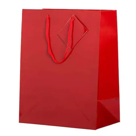JAM Paper Large Glossy Gift Bags with Rope Handles, 3ct. Red {4}