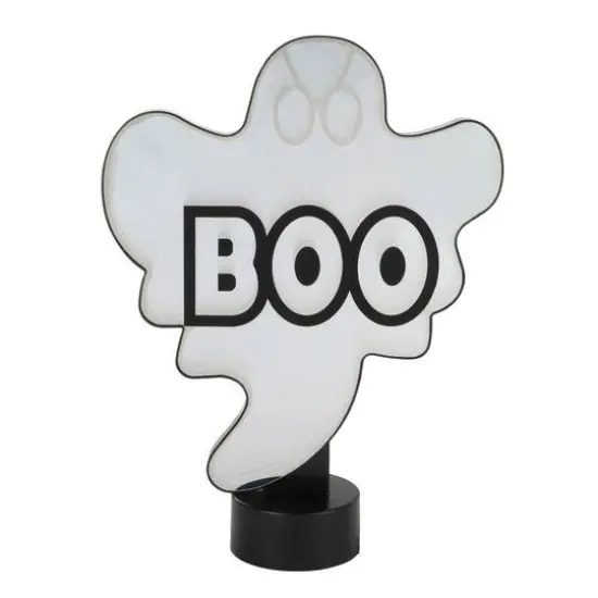 13" Ghost with Boo Sign LED Infinity Light by Ashland&reg; {3}