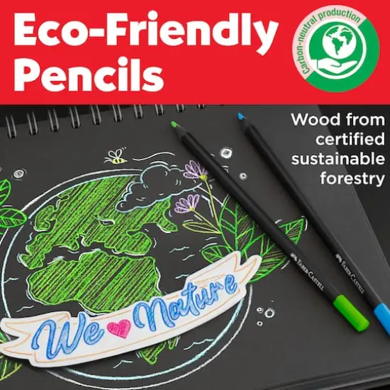 Faber-Castell&reg; 50 Color Black Edition Colored Pencils {12}