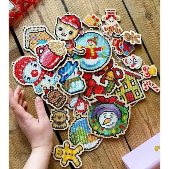 Wizardi Diamond Painting Kit Christmas Wreath {4}