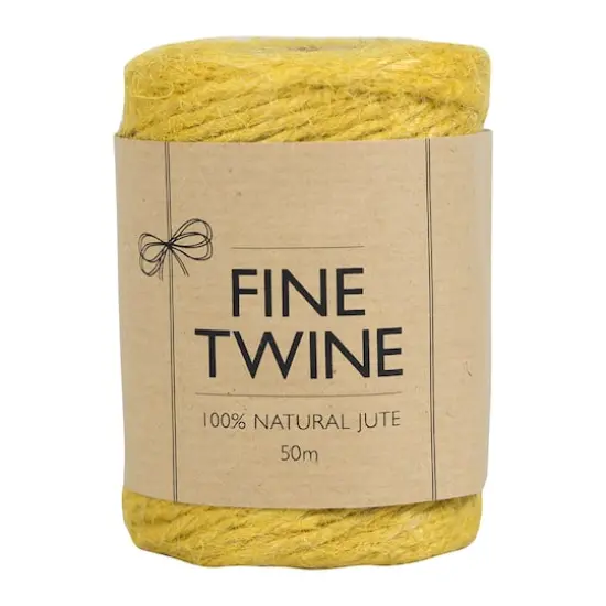 JAM Paper 1/4" x 73yd. Paper Kraft Twine Yellow {6}